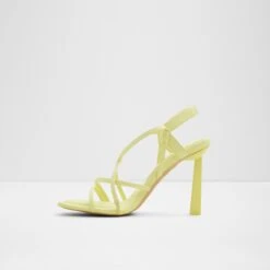 Final Sale - The Item Cannot Be ReturnedAmiliaStrappy Heeled Sandal -Trendy Soles Sales Store amilia yellow 740 002 043 alt2 sq nt 1200x1200