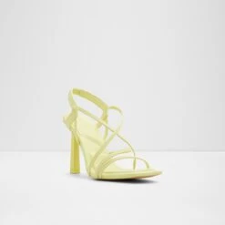 Final Sale - The Item Cannot Be ReturnedAmiliaStrappy Heeled Sandal -Trendy Soles Sales Store amilia yellow 740 002 043 alt3 sq nt 1200x1200