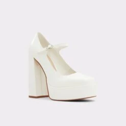 SaleAnjieHeeled Mary Janes - Platform -Trendy Soles Sales Store anjie white 115 002 033 alt3 sq gy 2000x2000
