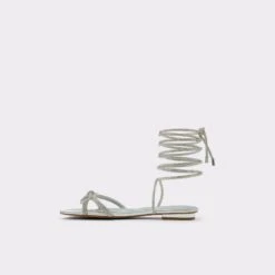 AstaraStrappy Flat Sandal -Trendy Soles Sales Store astara silver 040 003 029 alt2 sq gy 2000x2000