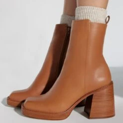 BenrubinAnkle Boot - Block Heel -Trendy Soles Sales Store benrubin brown 220 001 043 look part sq nt 1200x1200