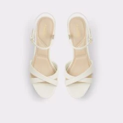 &New NewBetseyStrappy Heeled Sandal - Platform -Trendy Soles Sales Store betsey white 121 001 043 alt5 sq gy 2000x2000
