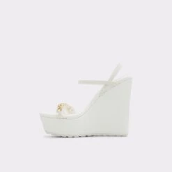 Final Sale - The Item Cannot Be ReturnedBodessaWedge Sandal - Wedge Heel -Trendy Soles Sales Store bodessa white 100 002 043 alt2 sq gy 2000x2000