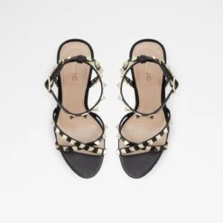 Final Sale - The Item Cannot Be ReturnedGeegullyAnkle Strap Heeled Sandal - Plateforme -Trendy Soles Sales Store geegully black 001 001 043 alt5 sq nt 1200x1200