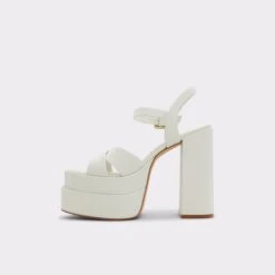 SaleGisellStrappy Heeled Sandal - Platform -Trendy Soles Sales Store gisell white 121 001 043 alt2 sq gy 2000x2000