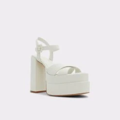 SaleGisellStrappy Heeled Sandal - Platform -Trendy Soles Sales Store gisell white 121 001 043 alt3 sq gy 2000x2000