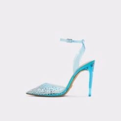 DISNEY X ALDOGlassslipperStrappy Heeled Shoe -Trendy Soles Sales Store glassslipper blue 440 002 020 alt2 sq gy 2000x2000