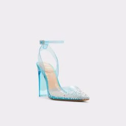 DISNEY X ALDOGlassslipperStrappy Heeled Shoe -Trendy Soles Sales Store glassslipper blue 440 002 020 alt3 sq gy 2000x2000