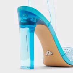 DISNEY X ALDOGlassslipperStrappy Heeled Shoe -Trendy Soles Sales Store glassslipper blue 440 002 020 alt4 sq gy 2000x2000