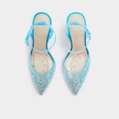 DISNEY X ALDOGlassslipperStrappy Heeled Shoe -Trendy Soles Sales Store glassslipper blue 440 002 020 alt5 sq gy 2000x2000