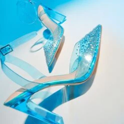DISNEY X ALDOGlassslipperStrappy Heeled Shoe -Trendy Soles Sales Store glassslipper blue 440 002 020 look part sq nt 4800x4800