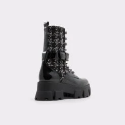 Final Sale - The Item Cannot Be ReturnedGrandleapCombat Boots - Lug Sole -Trendy Soles Sales Store grandleap black 007 002 029 alt1 sq gy 2000x2000