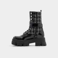 Final Sale - The Item Cannot Be ReturnedGrandleapCombat Boots - Lug Sole -Trendy Soles Sales Store grandleap black 007 002 029 alt2 sq gy 2000x2000