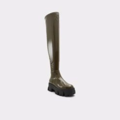 Final Sale - The Item Cannot Be ReturnedGrandmodeOver-the-knee Boot - Lug Sole -Trendy Soles Sales Store grandmode beige 250 002 033 alt3 sq gy 2000x2000