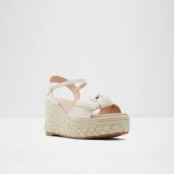 SaleMacramaWedge Sandal - Wedge Heel -Trendy Soles Sales Store macrama white 115 002 043 alt3 sq nt 1200x1200