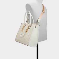 &New NewMaraxSatchel Tote Bag -Trendy Soles Sales Store marax white 112 002 029 alt3 sq gy 2000x2000