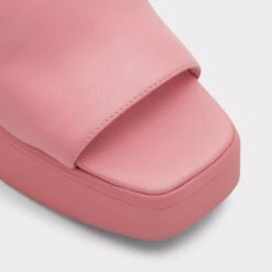 Final Sale - The Item Cannot Be ReturnedMelceeHeeled Mule - Platform -Trendy Soles Sales Store melcee pink 650 001 043 alt4 sq gy 2000x2000