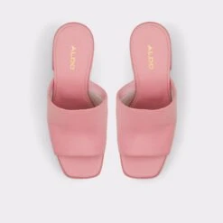 Final Sale - The Item Cannot Be ReturnedMelceeHeeled Mule - Platform -Trendy Soles Sales Store melcee pink 650 001 043 alt5 sq gy 2000x2000