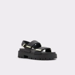 SanddyWedge Sandal - Lug Sole -Trendy Soles Sales Store sanddy black 001 001 043 alt3 sq gy 2000x2000