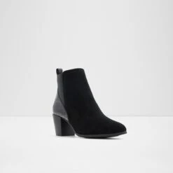 Final Sale - The Item Cannot Be ReturnedSavunChelsea Boot - Block Heel -Trendy Soles Sales Store savun black 007 001 029 alt3 sq nt 1200x1200