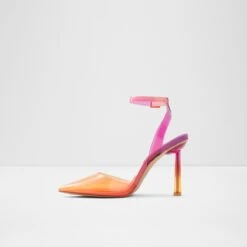 SaleSolaraStrappy Heeled Shoe - Stiletto Heel -Trendy Soles Sales Store solara pink 650 002 020 alt2 sq nt 1200x1200